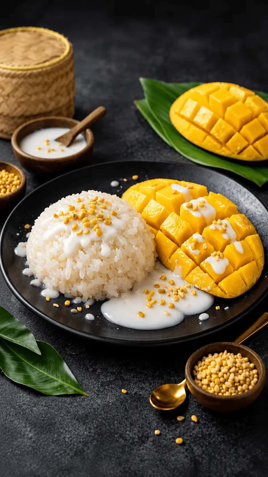Asian desserts background