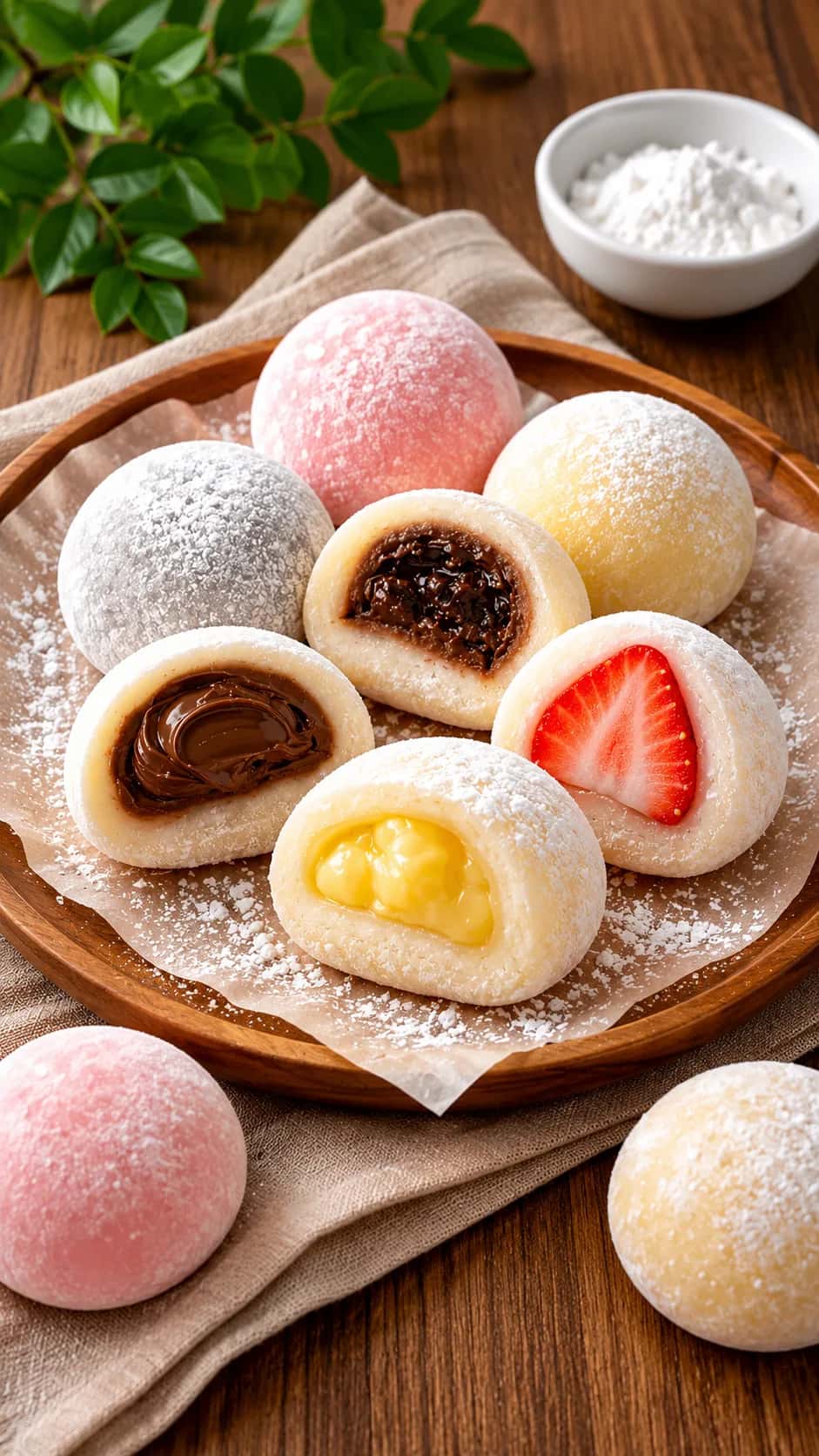 Asian desserts background