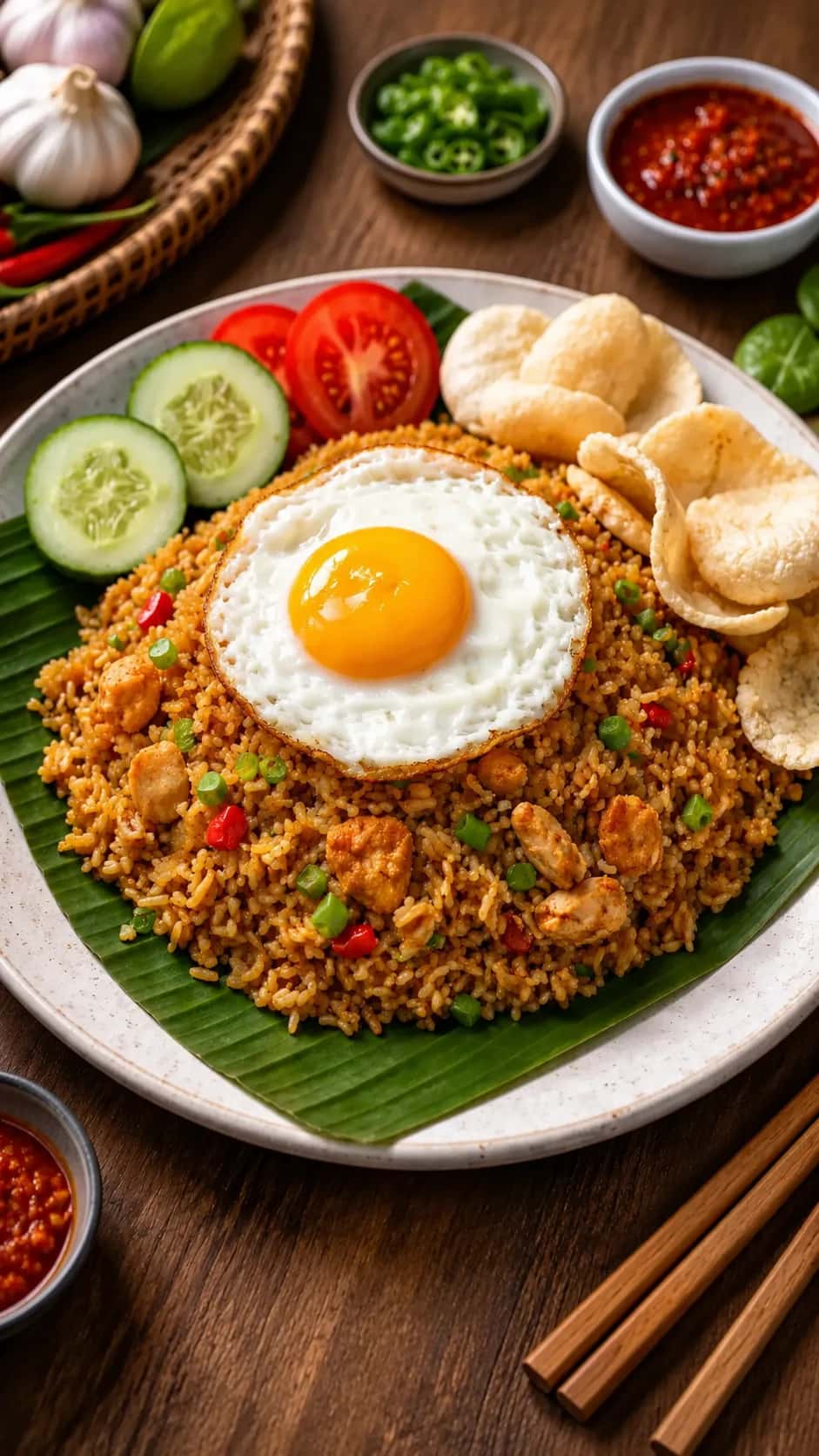 Indonesisk matlagning bakgrundsbild