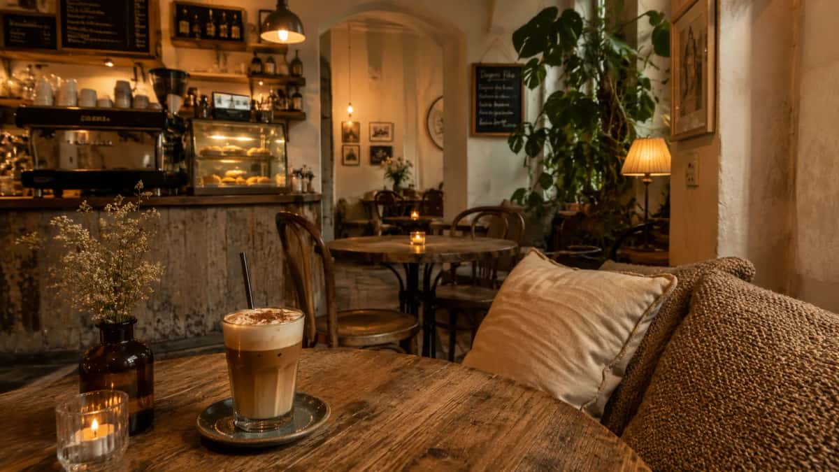 Asiatiskt kaffe bakgrund