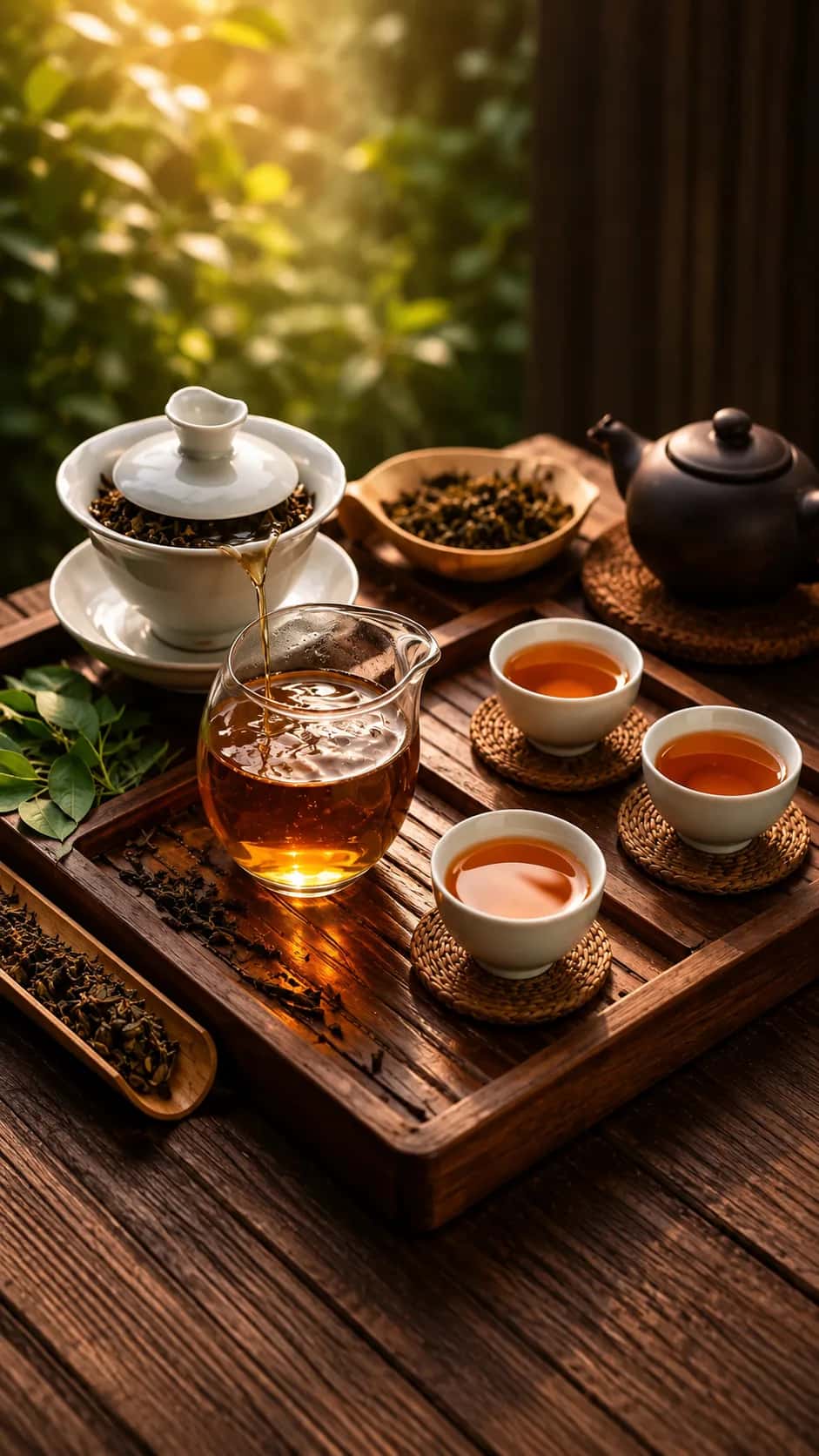 Asian beverages background