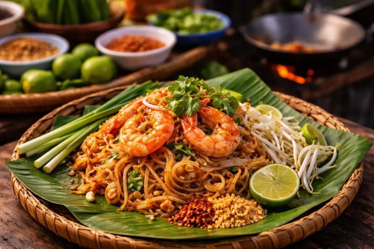 Thailändsk matlagning bakgrundsbild