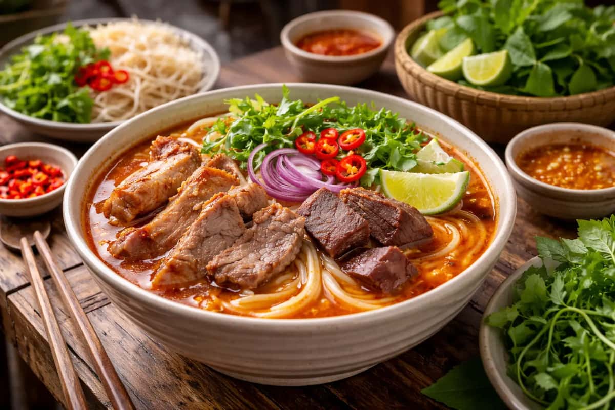Bun Bo Hue kryddig vietnamesisk nötköttsoppa recept