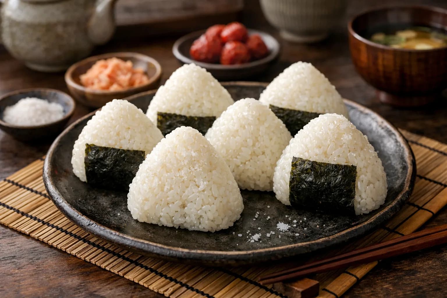 Japanska onigiri risbollar recept
