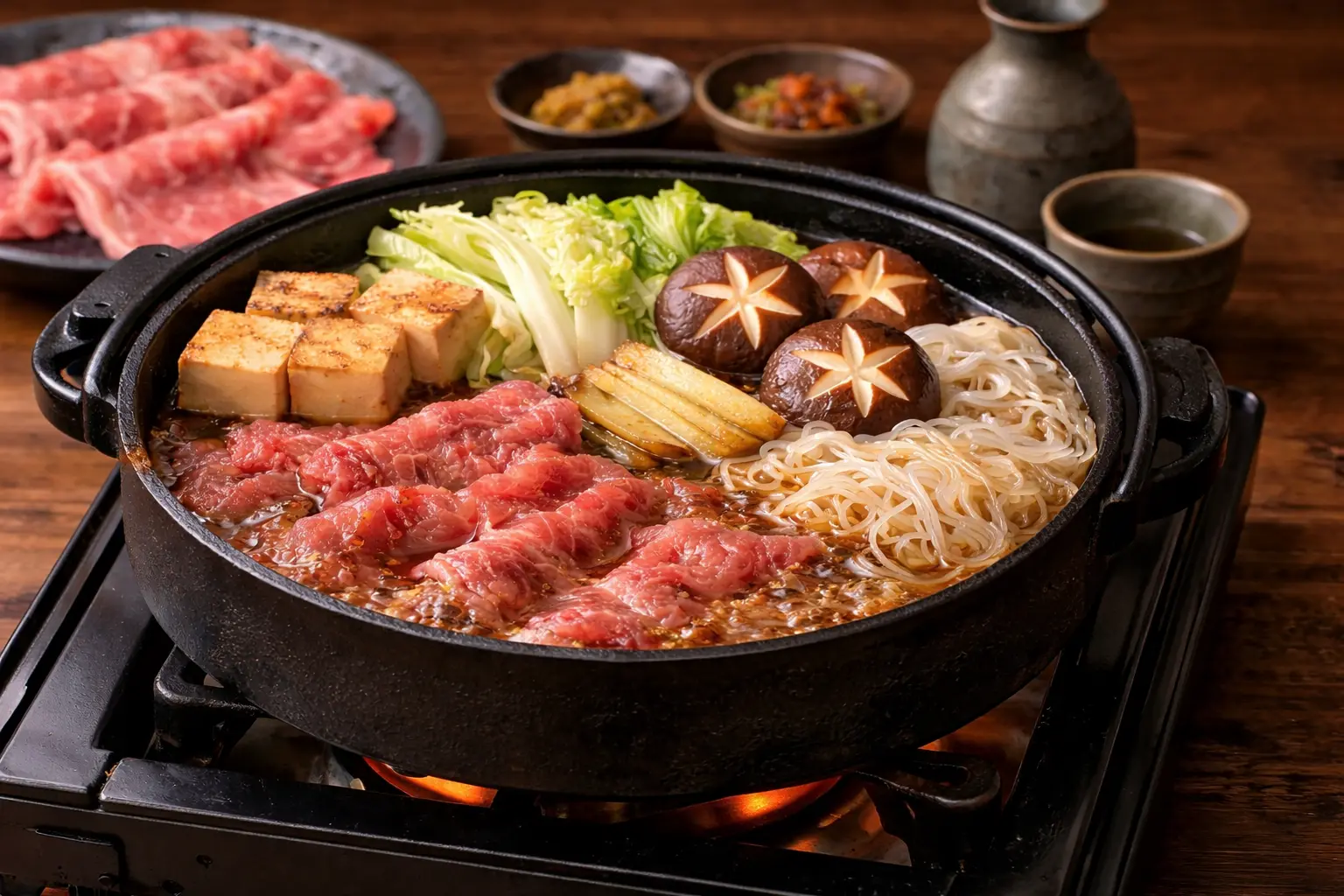 Japansk Sukiyaki Gryta