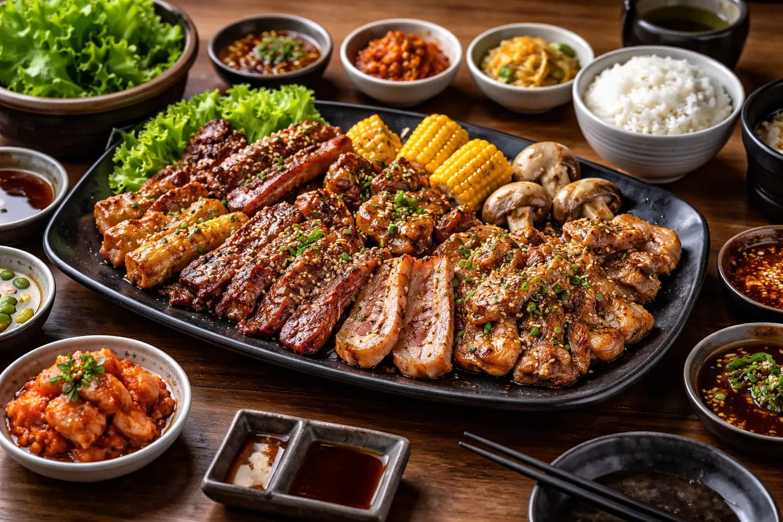 Japansk Yakiniku Grillad Biff