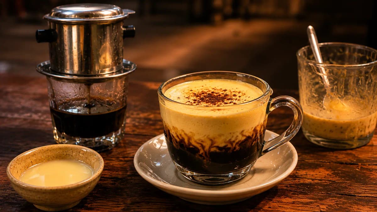 Hanoikaffe med äggkräm