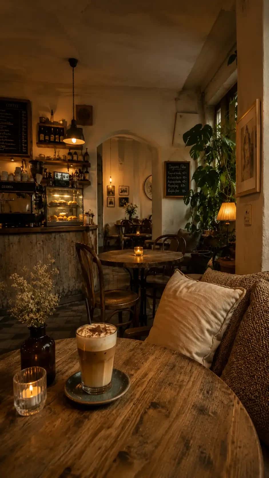 Asiatiskt kaffe bakgrund