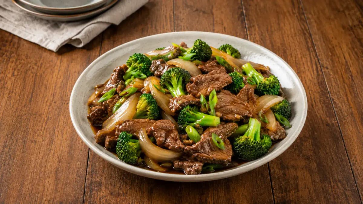 Kantonesisk Biffwok med Broccoli